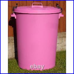 110 Litre Pink Garden House Storage Dustbin Bin Refuse Bin Bag Recycle