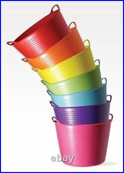 15L 26L 42L LARGE FLEXI Tubs flexible colour bucket for storage garden pet food