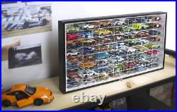 1/64 56 Cars Diecast Display Case Wall Mount Rack Storage Cabinet Shelf Toy