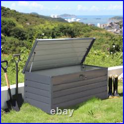 200-600L Outdoor Garden Storage Plastic Box Tools Cushions Shed Box On Lid Patio