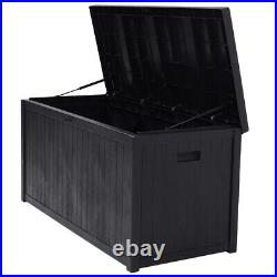 290/430L Large Outdoor Storage Box Garden Patio Plastic Chest Lid Container Tool