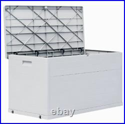 420L Grey Garden Storage Outdoor Box Plastic Utility Chest Unit Box Waterproof