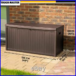 430L Outdoor Patio Garden Plastic Storage Box Container Chest, Hinge Support