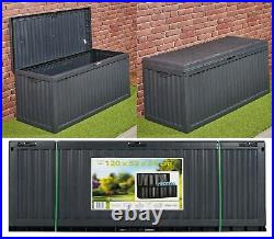 4Ft Extra Large Outdoor Storage Box Garden Patio Plastic Chest Lid Container New