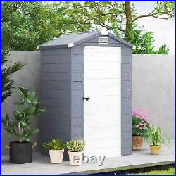4 x 3ft Garden Shed with Foundation Kit, Polypropylene Outdoor Storage