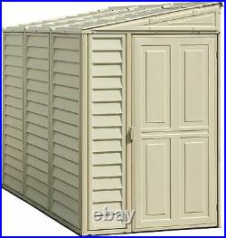 4' x 8' Plastic Garden Shed with Foundation Kit SideMate Storage box