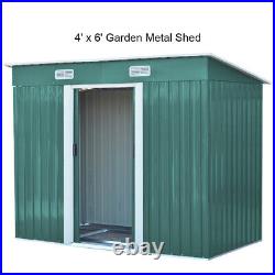 4ftx6ft Garden Tool Organizer Outdoor Storage Shed FREE BASE Metal Garden Shed