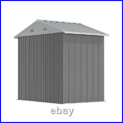4x6ft Shed Storage Garden Tool House Steel Outdoor Warehouse Utility Bikes Shed
