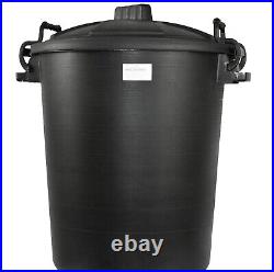 50L 85L 110L Plastic Black Bin Garden Rubbish Waste Dustbin Storage Animal Feed