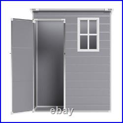 5 x 3 Plastic Garden Shed Tool Storage Shed With Window High-pitched Pent Roof