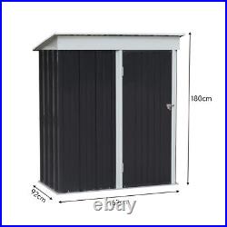 5x9ft 5x7ft Garden Shed Bicycle Shed Bike Tool Storage House Galvanized Steel UK