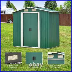 6 X 4FT Garden Storage Shed Garden Utility Outdoor Tool House Metal Sliding Door