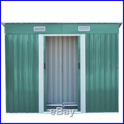 6ft 8ft Metal Garden Shed House In/Outdoor Patio Storage Weatherproof Tool Sheds