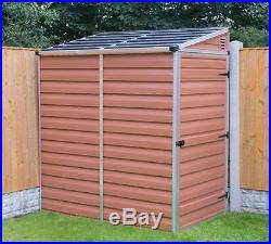 6x4 PALRAM SKYLIGHT PLASTIC AMBER PENT SHED GARDEN STORE 4ft x 6ft POLYCARBONATE