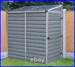 6x4 PALRAM SKYLIGHT PLASTIC GREY PENT SHED GARDEN STORE 4ft x 6ft POLYCARBONATE