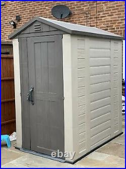 6x4 shed keter factor apex garden storage plastic shed