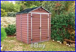 6x5 PALRAM SKYLIGHT PLASTIC AMBER APEX SHED GARDEN STORE 6ft x 5ft POLYCARBONATE