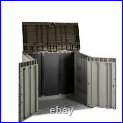 842L Outdoor & Indoor Garden Storage Box Tools Shed Bin Store 2Door Front Access