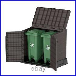 850L Plastic Garden Storage Box Waterproof Outside Lockable Shed Bike Bin Tool