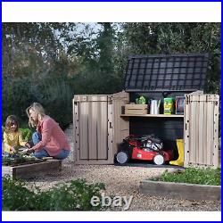880L Garden Storage Box Utility Chest Cushion Shed Plastic Large Outdoor Garden