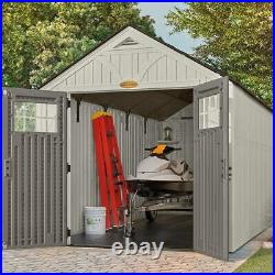 8ft x 16ft Plastic Resin Garden Storage Shed Extra Large Premium Outdoor Apex