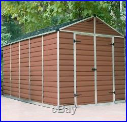 8x12 PALRAM SKYLIGHT PLASTIC AMBER APEX SHED GARDEN STORE 8ftx12ft POLYCARBONATE