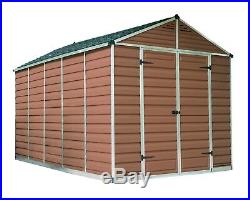 8x12 PALRAM SKYLIGHT PLASTIC AMBER APEX SHED GARDEN STORE 8ftx12ft POLYCARBONATE