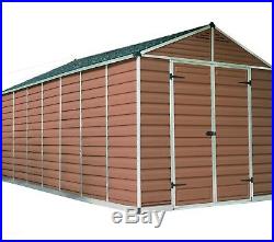8x16 PALRAM SKYLIGHT PLASTIC AMBER APEX SHED GARDEN STORE 8ftx16ft POLYCARBONATE