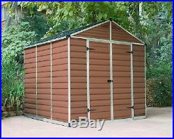 8x8 PALRAM SKYLIGHT PLASTIC AMBER APEX SHED GARDEN STORE 8ft x 8ft POLYCARBONATE