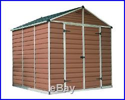 8x8 PALRAM SKYLIGHT PLASTIC AMBER APEX SHED GARDEN STORE 8ft x 8ft POLYCARBONATE