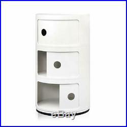 Abs Plastic Storage Unit Componibili Office/bathroom Caddy Drawer Round Corner