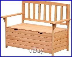 Bench Outdoor Plastic Storage Box Garden Furniture Natural Patio 265L NEW