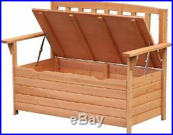 Bench Outdoor Plastic Storage Box Garden Furniture Natural Patio 265L NEW