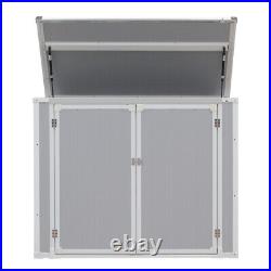 Big Plastic Storage Shed Outdoor Storage House Tool Shed Chest Shed Box Grey