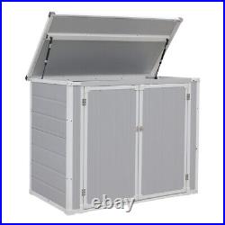 Big Plastic Storage Shed Outdoor Storage House Tool Shed Chest Shed Box Grey