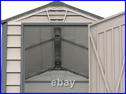 BillyOh EverMore Apex Plastic Shed 4 x 6 ft Outdoor Garden Storage in Dark Grey