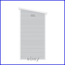 BillyOh Plastic Shed Jasmine Lean-To Pent Garden Storage Light Grey 4ftx6ft