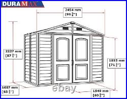 BillyOh StoreAll Apex Plastic Shed Garden Storage with Foundation Kit 8x6