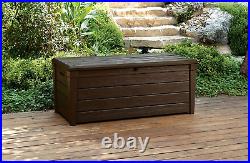 Brightwood 454L Outdoor 60% Recycled Garden Furniture Storage Box Brown Wood Pan