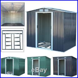 Convenient Garden Shed Metal Apex Roof Outdoor Storage With Free Foundation Base