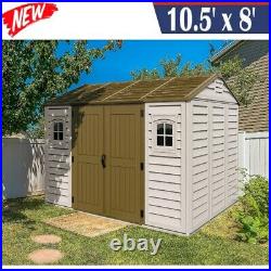 Duramax Apex 10.5 x 8 Plastic Garden Storage Shed Heavy Duty FREE DELIVERY