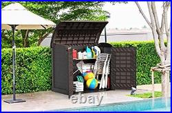 Duramax Cedargrain StoreAway 1200L Plastic Garden Storage Shed / Arc Lid