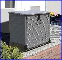 Duramax Cedargrain StoreAway 850L Plastic Garden Storage Shed Outdoor Lockable