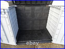 Ex Display Keter Store-it-Out Ace Garden Bin Storage Shed 1200L Grey