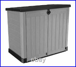 Ex Display Keter Store-it-Out Ace Garden Bin Storage Shed 1200L Grey Damaged #2