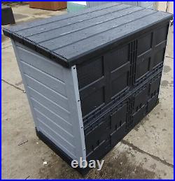 Ex Display Keter Store-it-Out Ace Garden Bin Storage Shed 1200L Grey Damaged #4