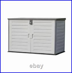 Extra Large Double Wheelie Bin Shed Garden Storage Cabinet 1170L 2 Gas Lift Grey