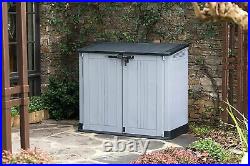 Extra Large Outdoor Garden Patio Tool Storage Box Utility Cabinet Cupboard GREY