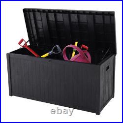 Extra Large Outdoor Storage Box Garden Patio Plastic Chest Lid Container Tool