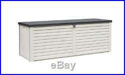 Extra Long Utility Storage Box Container Outdoor Garden Patio Shed Lockable New